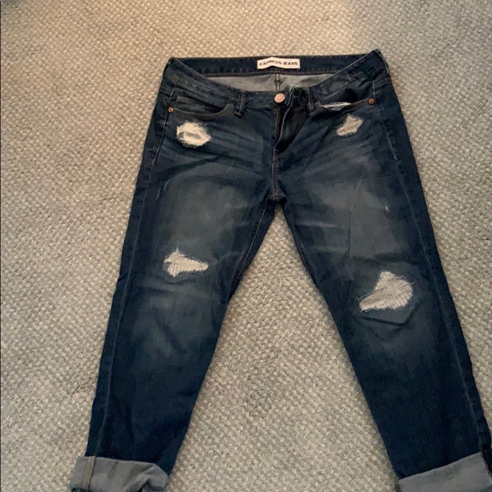 Express Modern boyfriend low rise jean